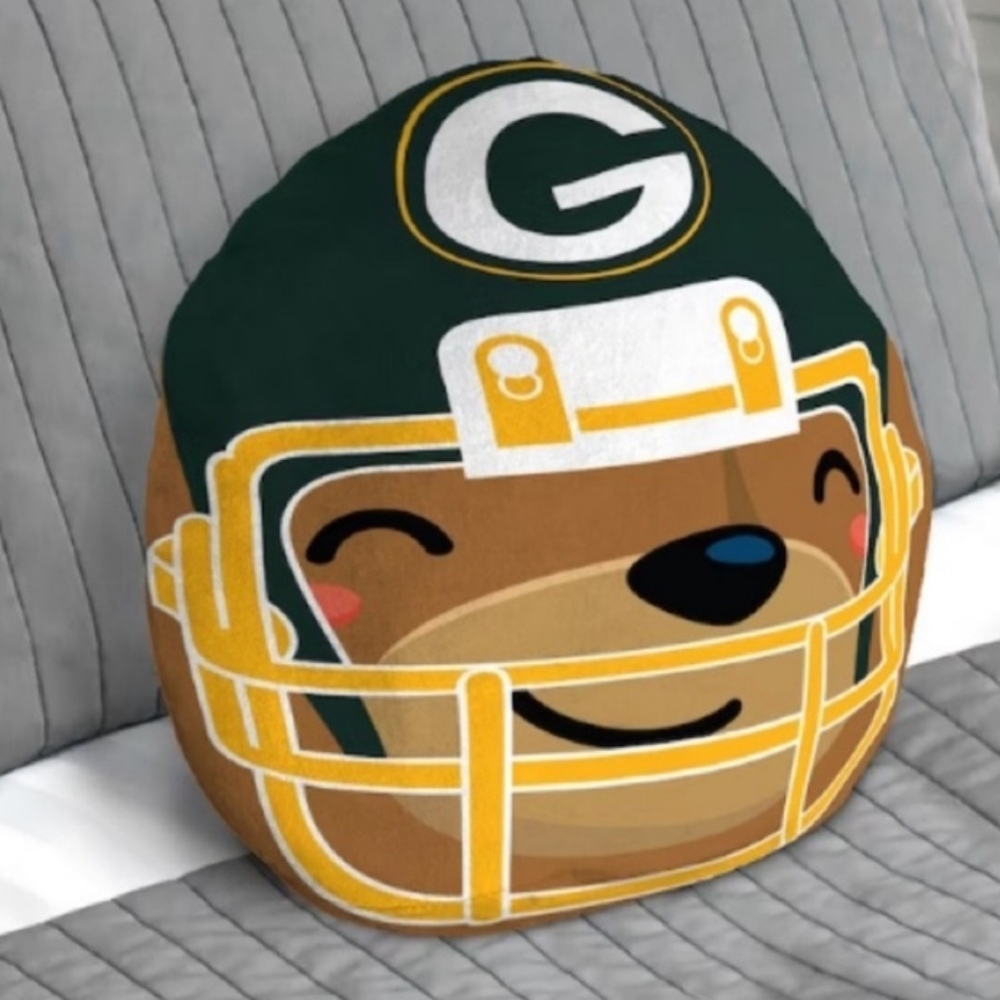 NFL Green and Yellow Football Helmet Pillow